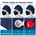 thumbnail image 5 of Comfortable Cotton Working Caps with Adjust Tie Back Breathable Turban Scrub Hat for Men and Women Medicals Care Headwear, 5 of 8