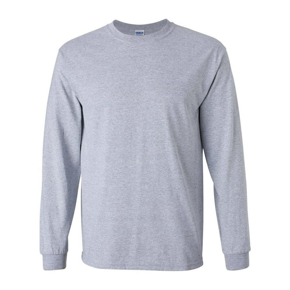 Gildan Gildan Men's 2400 Long Sleeve Ultra Cotton Crew Neck T Shirt