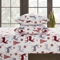 thumbnail image 2 of 1500 Supreme Collection Microfiber Buffalo Check Deer Print Flannel Sheet Set Full, 2 of 6