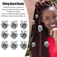 thumbnail image 3 of Cuentas De Barba Vikinga, Diámetro Interior Liso, Cuentas De Tubo De Pelo De Runas Vikingas Decorativas Antiguas, 20 Piezas Para Coletas Para Joyería De Bricolaje, 3 of 7