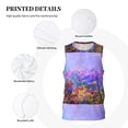 thumbnail image 3 of Sikiie Colorful Purple Cosmos Flower Basketball Jersey Reversible Men's Mesh Athletic Sports Shirts Training Practice S-4XLLarge, 3 of 6
