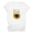 thumbnail image 5 of ZMHEGW T Shirts For Women Graphic Sunflower Shirts For Cute Dandelion Graphics Summer Short Sleeve Tee Tops Womens Tshirts, 5 of 5