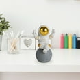 thumbnail image 5 of PVC Spaceman Astronaut Figurine - Modern Desk Decor Collectible Statue for Kids and Adults - Cute Space-Themed Room Ornament, Party Decoration, Cake Topper - 1-Piece Unique Design, 5 of 9