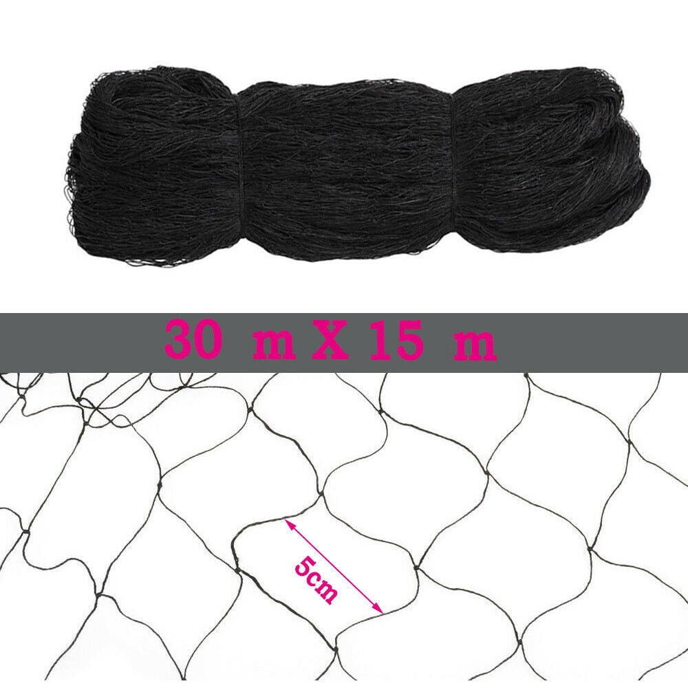 Fichiouy 100ftX50ft Anti Bird Netting Nylon Woven Fencing Cover Plant Mesh for Garden Black