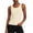 White, variant on Qingpeng Womens U Neck Ribbed Basic Tank Tops Sleeveless Solid Color Fitted Layering Camisole for Casual Wear