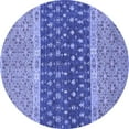 thumbnail image 1 of Ahgly Company Machine Washable Indoor Round Oriental Blue Modern Area Rugs, 8' Round, 1 of 4
