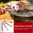 thumbnail image 5 of 4 Pcs Tiny Tongs Christmas Gift Gifts Metal Christmas Tongs Snowman Tongs Multi-function Grill Tong Stainless Steel Tongs Silicone Clips Gadgets Clip Gingerbread Man Silica Gel, 5 of 6