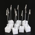 thumbnail image 3 of EeaseCA NUOLUX 10pcs Cube Base Memo Photo Holder Paper Note Clip (White), 3 of 9