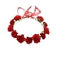 thumbnail image 2 of Anillo Decorativo De Plástico Para El Cabello Corona de rosas rojas con hojas verdes, accesorio floral artificial para el cabello para festivales y fiestas (1 unidad) JASKFLY, 2 of 8