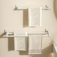 thumbnail image 6 of Strong Adhesive Plastic Bathroom Towel Rack Wall Mounted Space Saving Storage Shelf Large Load-bearing Towels Hanger, 6 of 11