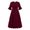 GQIZ216-Wine red, variant on Womens Dresses Summer New Fashion Plain Color Pleated Lace-Up Dress Casual Loose Drape Skirt