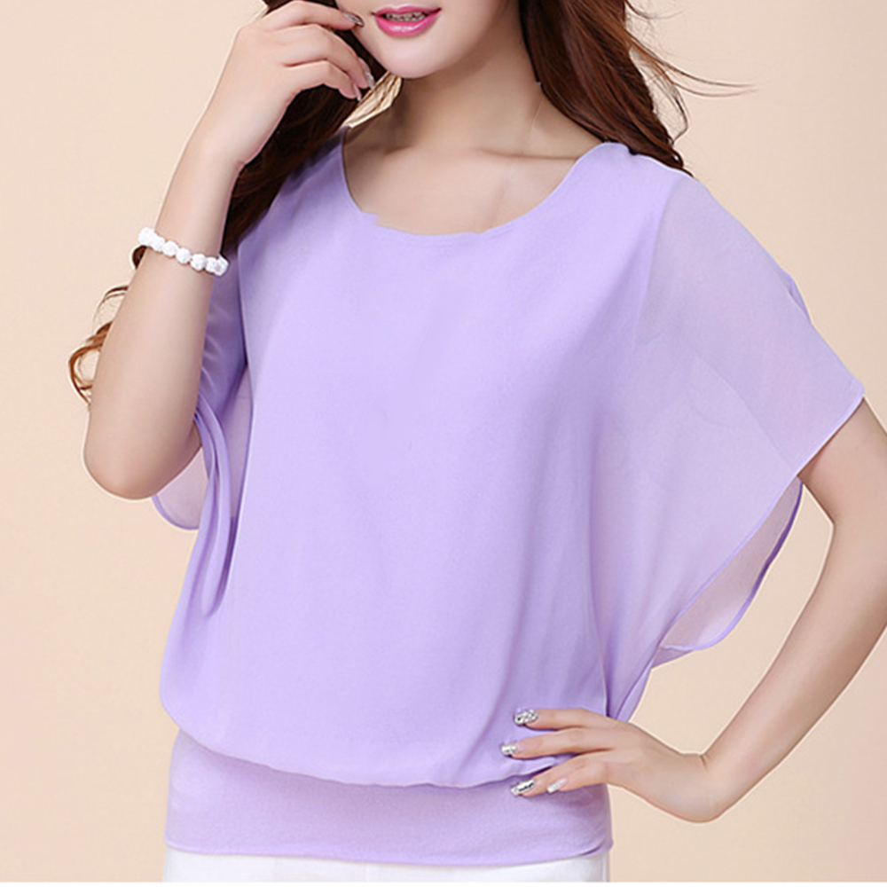 lilac chiffon top