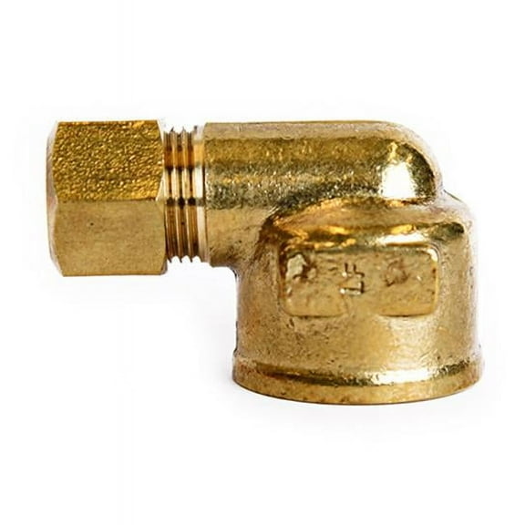 3/8 in. Compression X 1/2 in. D FPT Brass 90 Degree Elbow