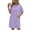 B Purple, variant on Crunowin Women's Summer T Shirt Dress, Casual Short Sleeve Crewneck Loose Fit Mini Dresses with Pockets Purple L