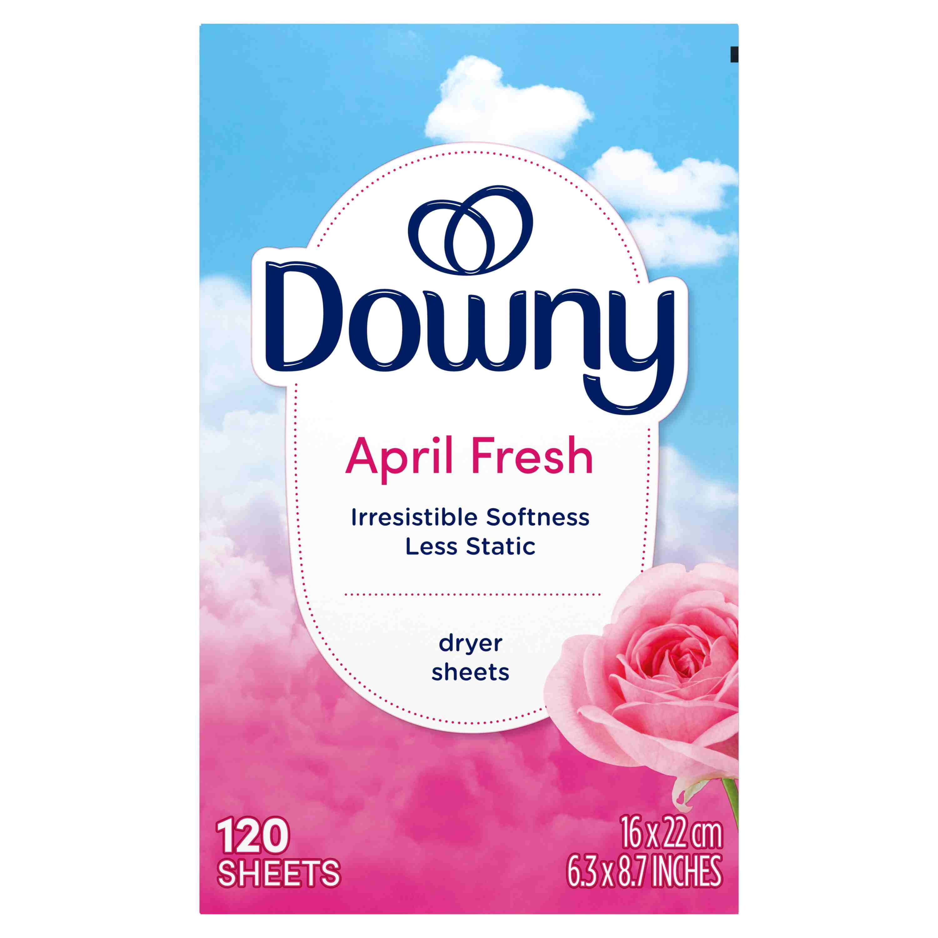 Downy Fabric Softener Dryer Sheets - April Fresh - 120 ct- Pack of 2