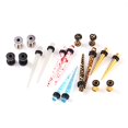 thumbnail image 1 of BodyJ4You 18PCS Plugs Tunnel Tapers Randomly Assorted Ear Piercing Gauges Kit 10G (2.4mm) 9 Pairs, 1 of 6