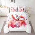 thumbnail image 2 of YST Watercolor Flamingo Bedding Comforter Set, 7-Piece, Full, 2 of 4