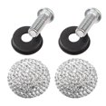 thumbnail image 1 of Bamboohart License Plate Screw Car Acessories with Bling Rhinestone Bolt Caps (White), 1 of 5