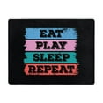 thumbnail image 3 of DouZhe Urban Style Eat Play Sleep Repeat Pattern Area Rugs Non-Slip Machine Washable Floor Mat, Style Carpet Doormat, 63x48 inches, 3 of 6