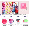 thumbnail image 3 of Full Diamond Mosaic Purple Flowers Cat Diamond Painting Cross Stitch Kits Animal Embroidery Square Round Drill Rhinestone S977, 3 of 5