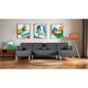 thumbnail image 1 of Sala Modular Doble Chaise Makora Brandon con Memory Foam y Respaldo Ajustable Lino Oxford, 1 of 7