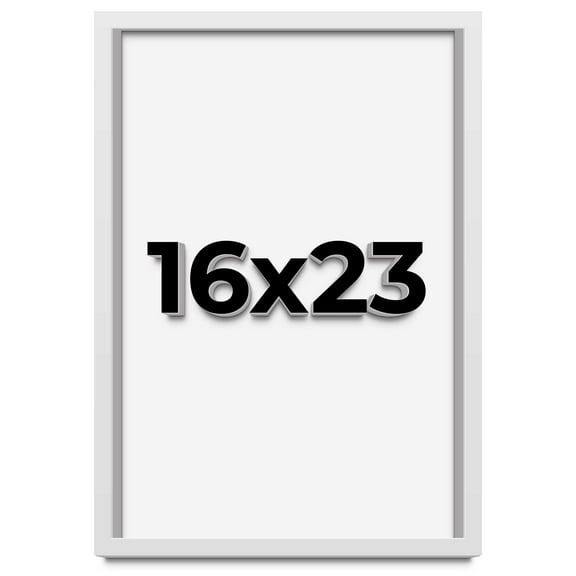 16x23 Shadow Box Frame White | 1 Inches Deep Real Wood Contemporary Shadowbox Display Frame | UV