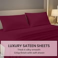 thumbnail image 3 of Kotton Culture 1000 TC Egyptian Cotton California King Size 16" Deep Bed Sheet Set Burgundy Color, 3 of 5