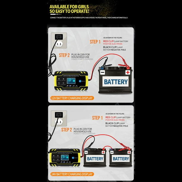 Liquidation totale Chargeur de batterie de voiture Chargeur de batterie de  voiture 8A 12V / 24V Chargeur