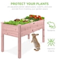 thumbnail image 6 of Best Choice Products 48x24x30in Raised Garden Bed, Elevated Wooden Planter for Yard w/ Foot Caps, Liner - Pink, 6 of 7