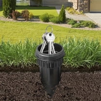 Waterproof Decorative Sprinkler Key Cash Hider | Outdoor Plastic Hidden Safe | Black, 4.53x2.17x2.17in | Lawn Garden Yard Concealed Storage Accessory