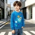thumbnail image 3 of Toddler Boys Cotton Graphic Sweatshirt Long Sleeve Casual Cute Crewnek Kids Fashion Shirts Blue 3 T, 3 of 8