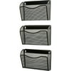 Rolodex, Expressions Mesh 3-Pack Hanging Wall Files, Black