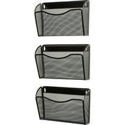 Rolodex, Expressions Mesh 3-Pack Hanging Wall Files, Black