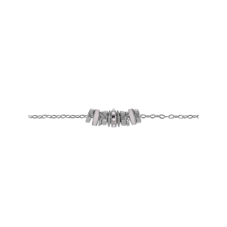Time and Tru Pearl Birthstone Silvertone Necklace, June photo 2
