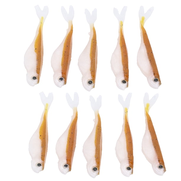 Cebo de señuelo suave señuelo de silicona suave cebo señuelo de pesca cebo simulación señuelo cebo aparejos de pesca 2Set Simulación artificial portátil Doble color Señuelo ANGGREK Otros