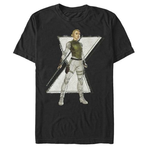 Men's Marvel Black Widow Yelena Cartoon  Graphic Tee Black Medium