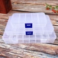 thumbnail image 2 of 10/15/24 Grids Compartment Transparent Container Box Jewelry Pa A1, 2 of 5