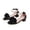 Black, variant on Arrival Girls Sandals With Pearl Elegant Toe Loop Heeled Sandals For Kids Stylish Party Footwear For Girls , Size 13 ,Orange