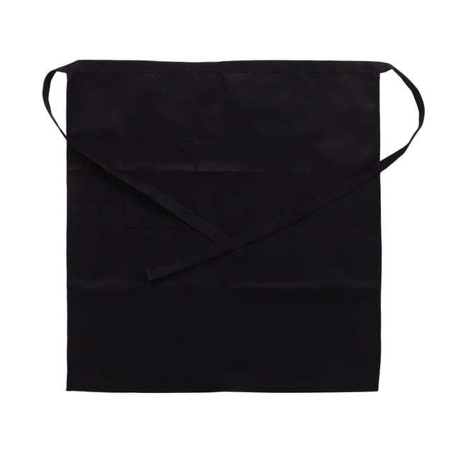 IDEANATEGRATE Delantal Bistro Negro Unisex Con Bolsillo Para Uso En Restaurantes Y Cocinas