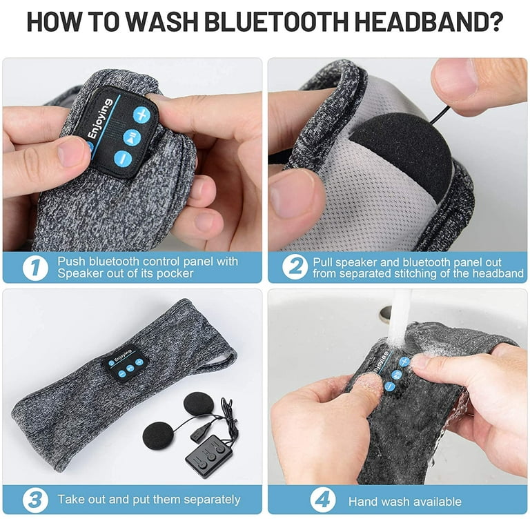 Bluetooth Headphones Sports Headband Wireless Sleep Mask Noise Cancelling for Sleep Workout Yoga Travel Walmart