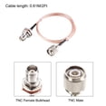 thumbnail image 2 of Uxcell RG316 RF Coax Cable TNC Male to TNC Female Bulkhead Pigtail Cable 0.61M/ 2Ft, 2 of 5