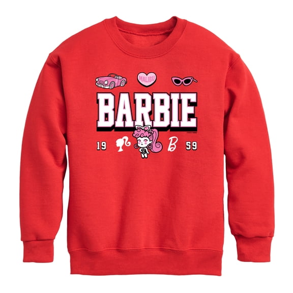 Barbie - Barbie Jersey - Youth Boys Crew Fleece Sweatshirt