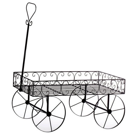- Metal Scroll Wagon Planter