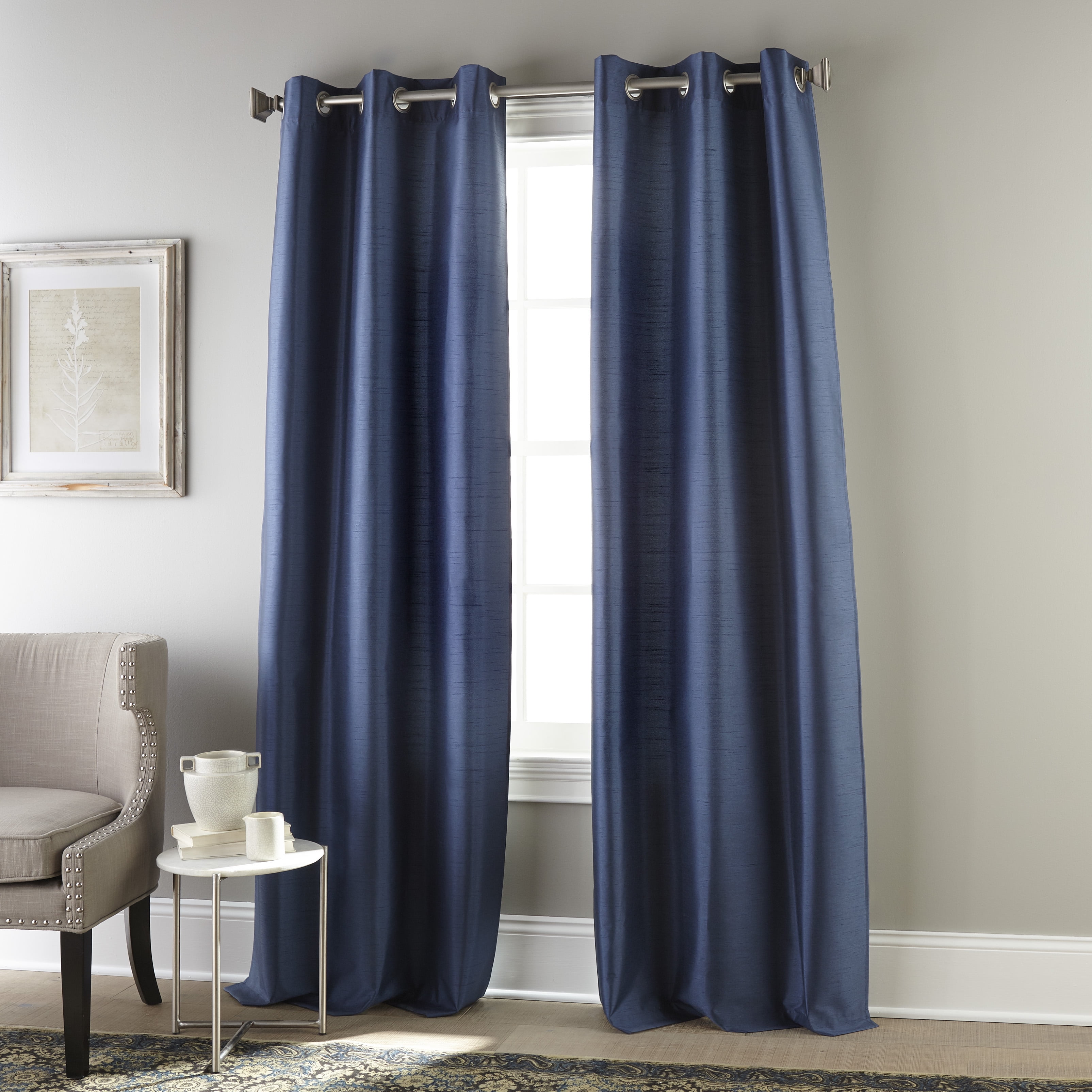 Details about   Silver Vine Embossed Blackout Window Curtains 2-Panel Pair 35"x84" or 52"x84" 