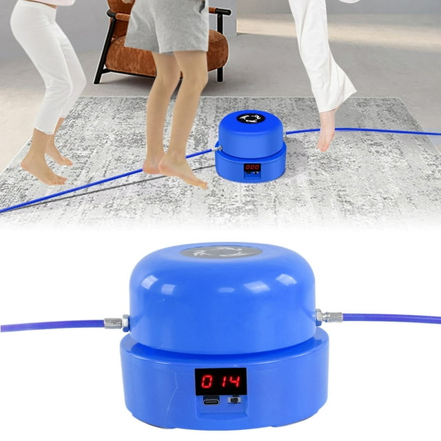 Innovative Jump Rope Machine, Smart Jump Rope Machine Ergonomic Remote Control Speed Adjustable Low Noise LCD Display for Interaction Game Yellow,Blue,Pink