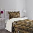 thumbnail image 5 of Ambesonne Rustic Quilted Bedspread Set 2 Pcs, Oak Barn Timber Door, Twin Size, Brown, 5 of 6