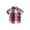 Red, variant on Coerni Little Boys Dress Shirts Short Sleeve Plaid Lapel Single Breasted Short Sleeve Button Down Shirt Cute Summer Tops