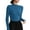 Blue, variant on Womens Long Sleeve Tops Baselayer for Women Mock Neck Soft Casual Slim Stretch Underscrub