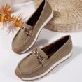 thumbnail image 3 of Casual Low-Heel Women’s Loafers Flat Round Toe Slip-On with Soft Bottom and Wedge Buckle Design, 3 of 10