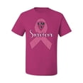 thumbnail image 2 of Wild Bobby Pink I'm A Breast Cancer Survivor Breast Cancer Awareness Men Tee, Fuschia, X-Large, 2 of 6